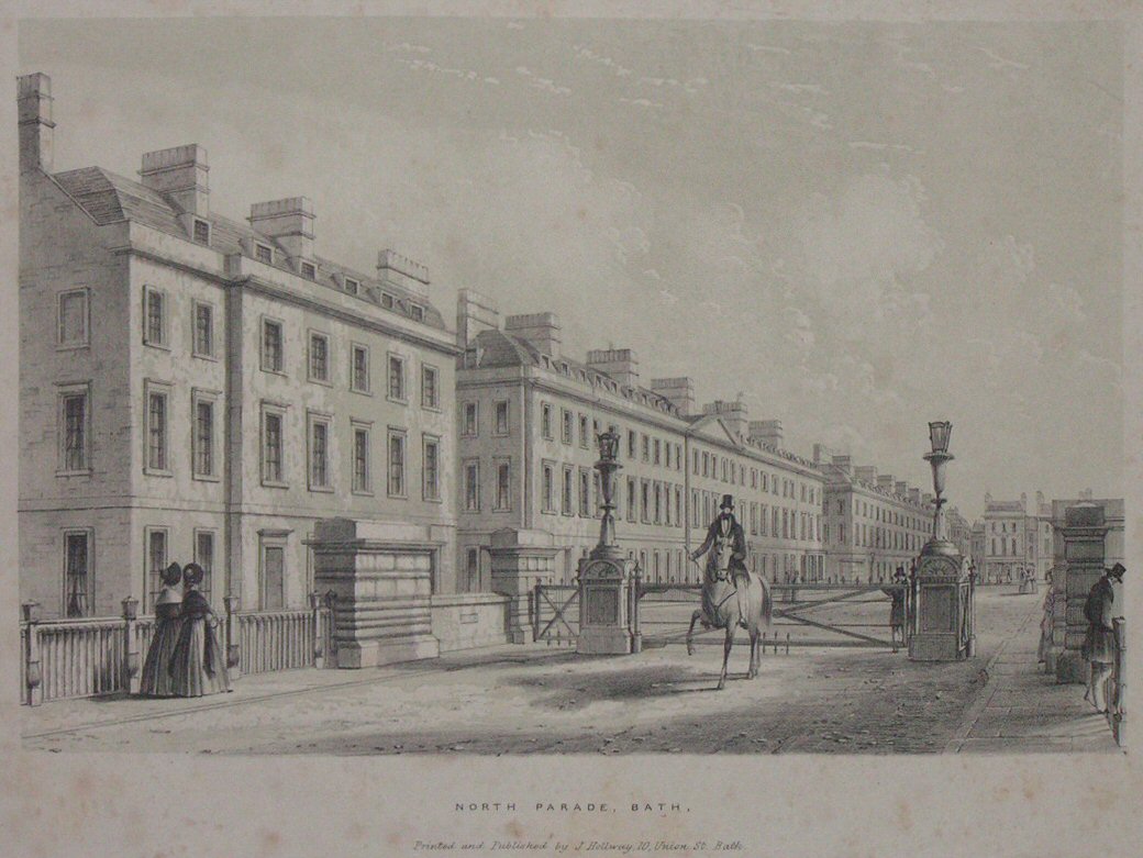 Lithograph - North Parade, Bath